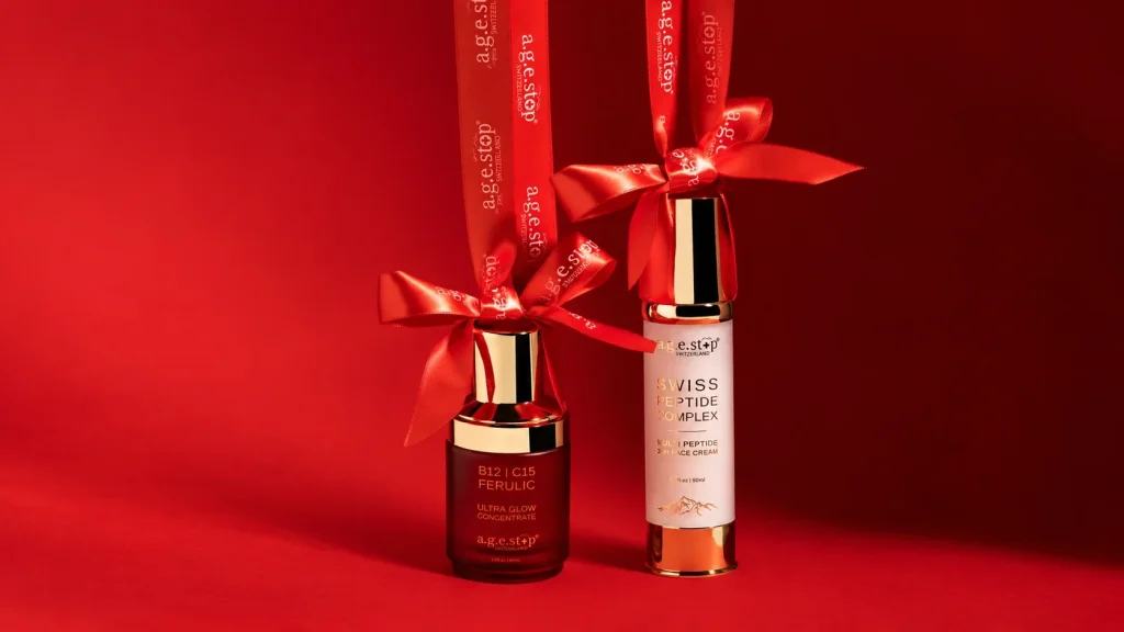 Nega kože posle 40: koji aktivni sastojci zaista imaju smisla 3 Peptide Complex Face Cream i B12 / C15 + Ferulic Concentrate sa crvenom AGESTOP mašnom